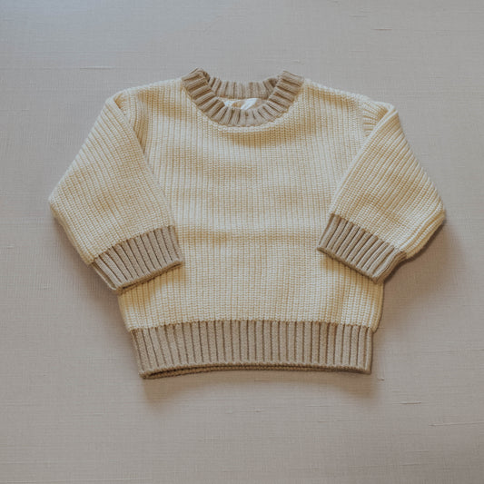 Two Tone Knit Sweater