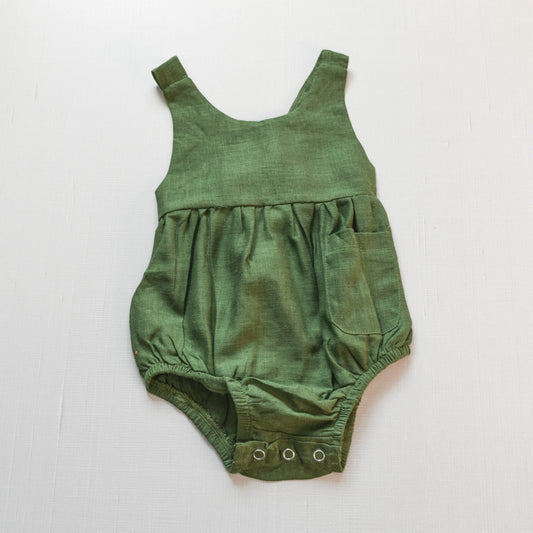 Green Pocket Romper