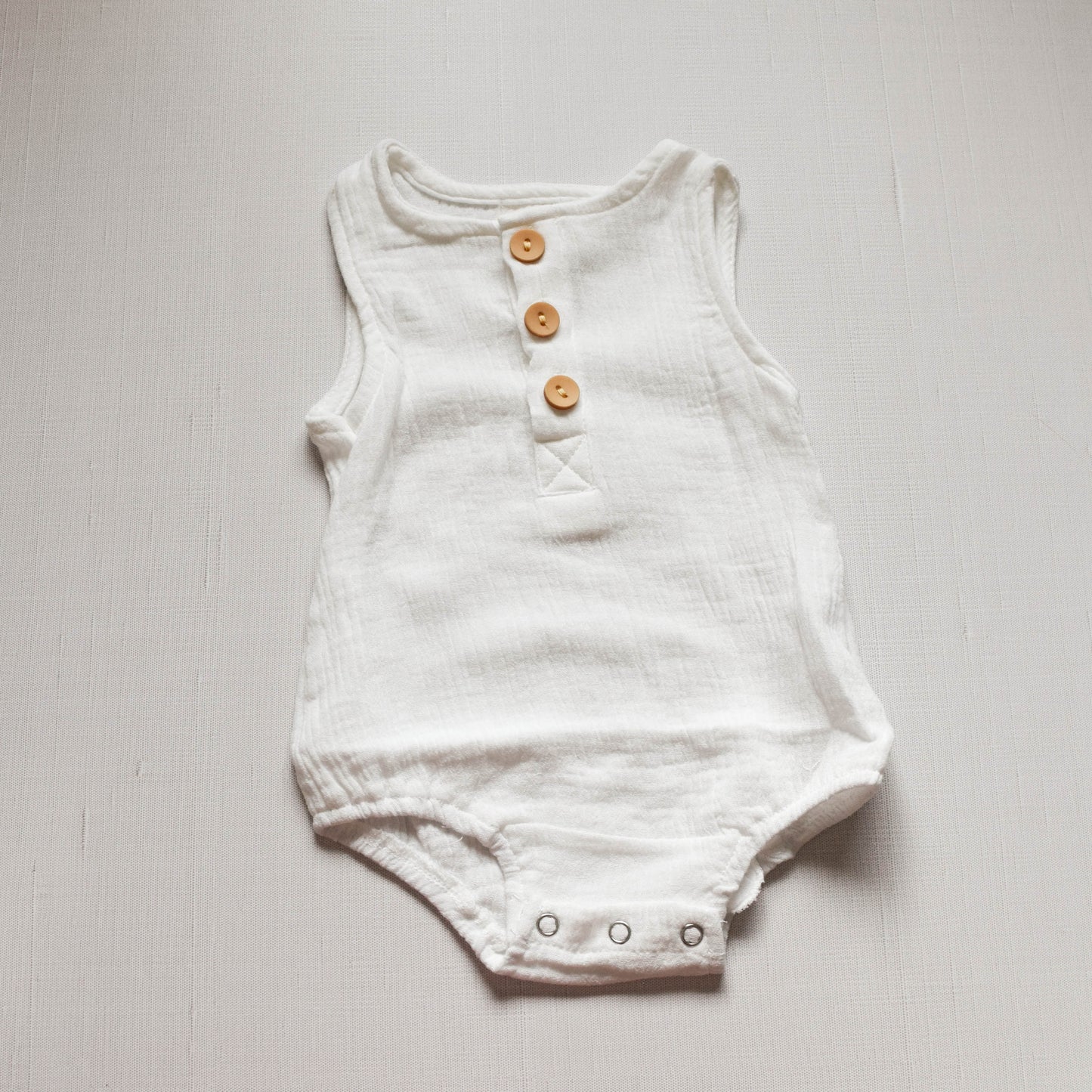 Sleeveless Muslin Bodysuit