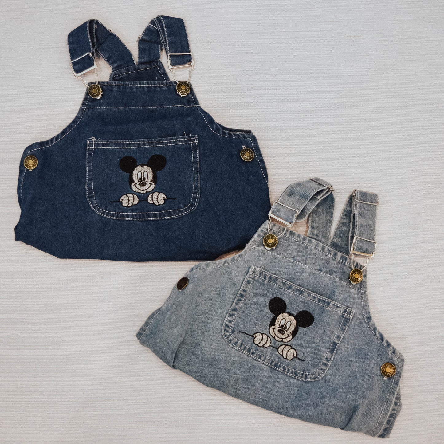 Mickey Mouse Denim Romper Overalls