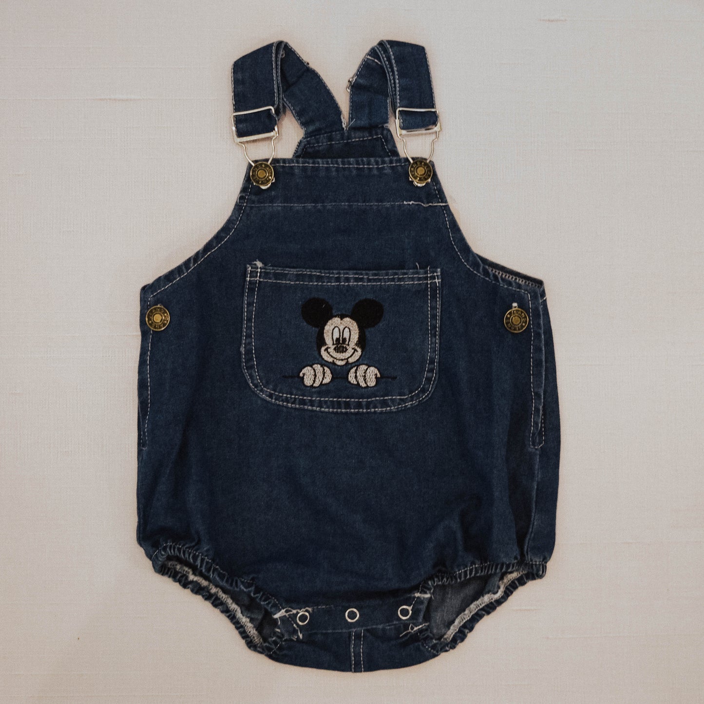 Mickey Mouse Denim Romper Overalls